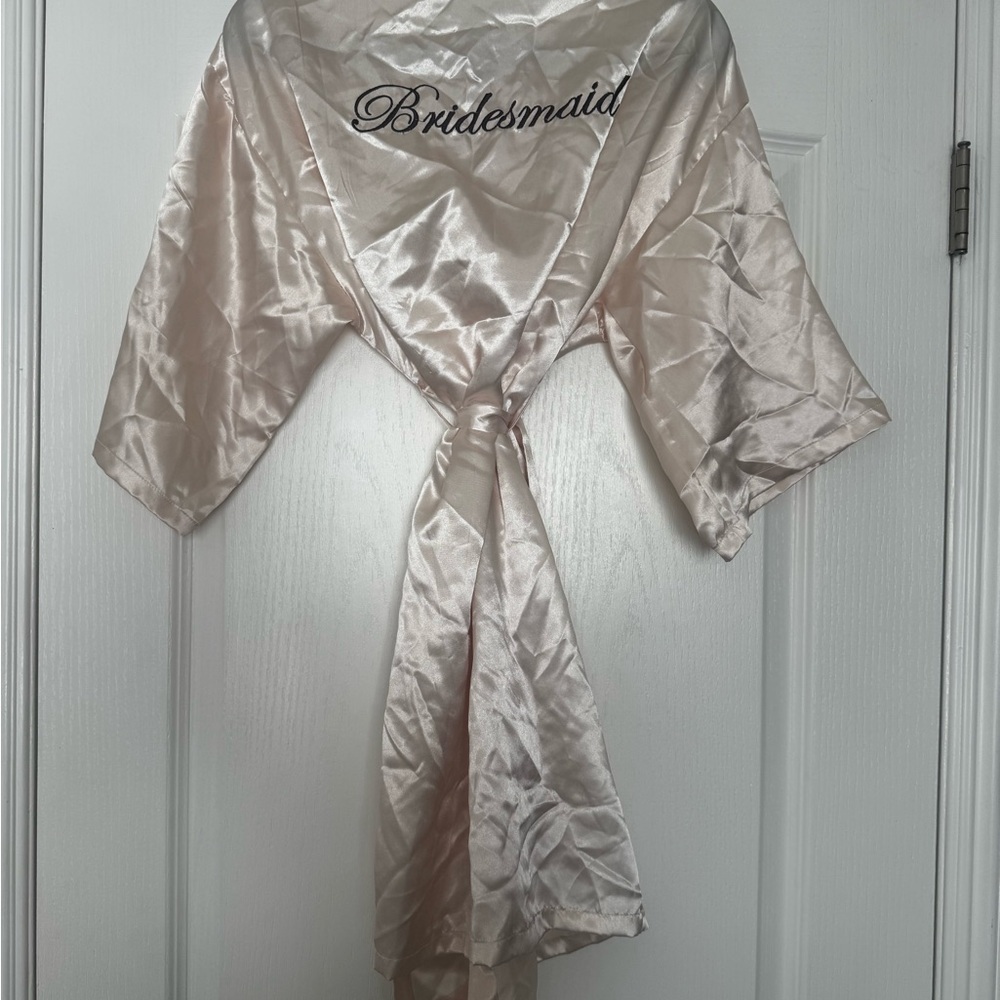 Bridesmaid Satin Robe - Light Blush